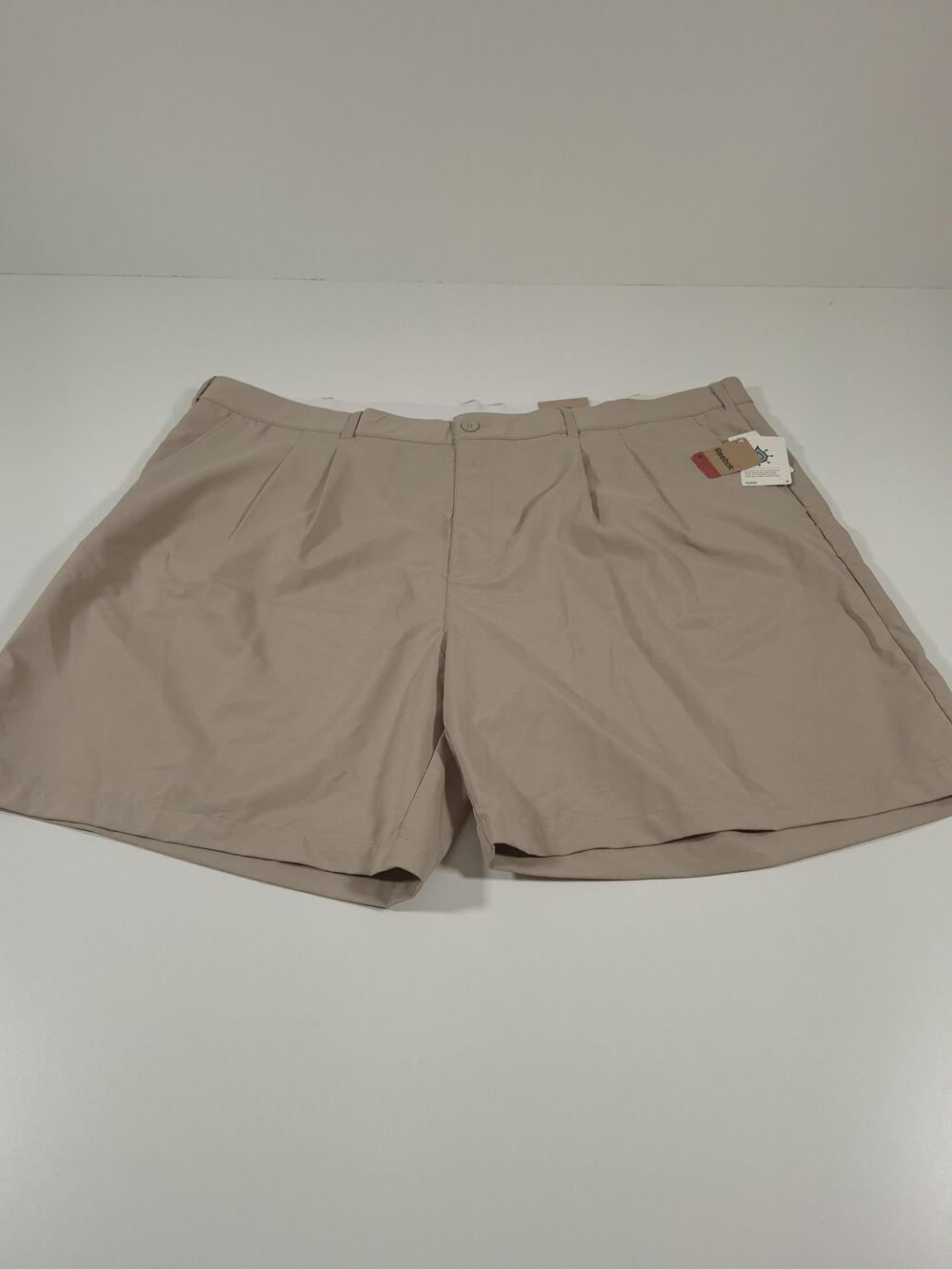 Reebok Shorts Mens 54 Beige Chino 8" Inseam Stretch Big & Tall Golf Performance